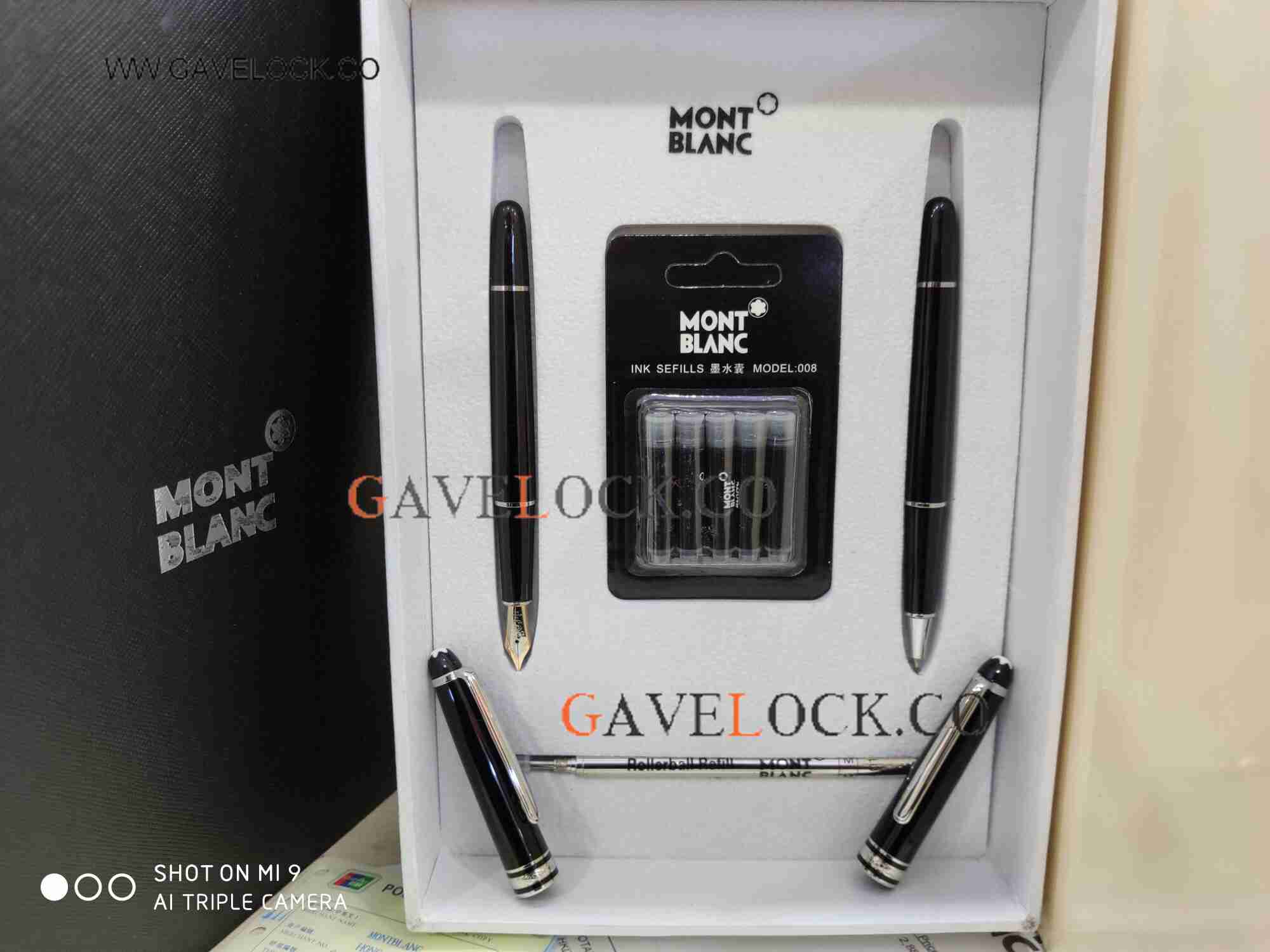 AAA Grade Mont blanc Meisterstuck 164 Fountain and Rollerball Set For Sale